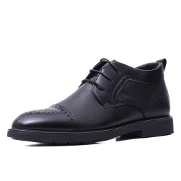 Ghete barbati din piele naturala, Otter, 7FSN70005A 01-N, negru