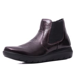 Botine dama din piele naturala lacuita, IMAC, IC856370 23-L, bordo