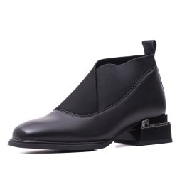 Botine dama din piele naturala, Karisma, W1W170003A 01-N, negru