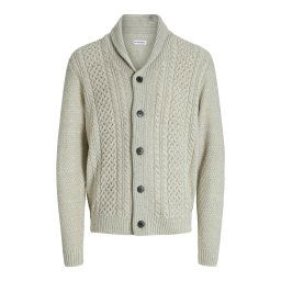 JACK & JONES Geacă tricotată 'JJPAUL' alb amestacat