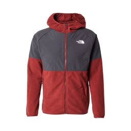 THE NORTH FACE Jachetă fleece funcțională 'GLACIER' gri închis / roșu cireș / alb
