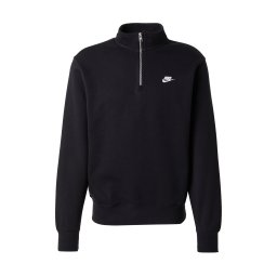 Nike Sportswear Bluză de molton 'CLUB' negru / alb