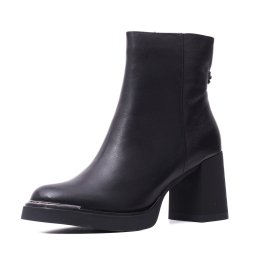 Botine dama din piele naturala, Epica, JYJY70014B 01-N, negru