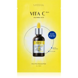 Missha Vita C Plus mască textilă iluminatoare cu vitamina C 27 g
