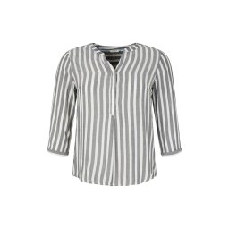 Tom Tailor Women + Bluză albastru fumuriu / alb