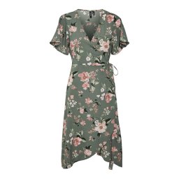 VERO MODA Rochie 'Saki' kaki / verde pin / roz pudră / roz pal