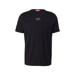 DIESEL Tricou 'T-ADJUST-OD' negru / argintiu