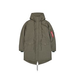 ALPHA INDUSTRIES Geacă de primăvară-toamnă kaki / roșu / alb