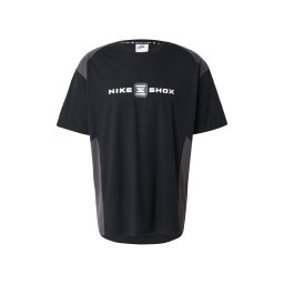 Nike Sportswear Tricou 'SHOX' gri închis / negru / alb
