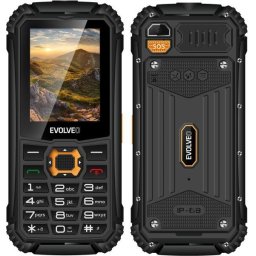 Telefon mobil Evolveo StrongPhone Q1, 32 MB, Dual SIM, rezistent la apa, Negru-Portocaliu