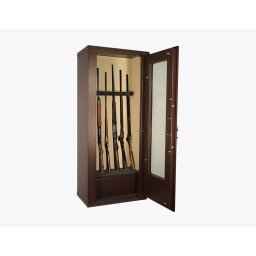 Dulap pentru 14 arme cu vitrina, 150x63x40 cm