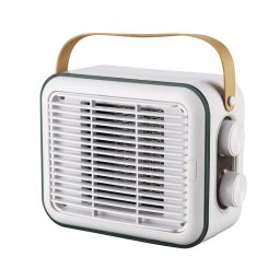 Aeroterma ELITE EFHR-1383 Retro, 1500W, 15 m², Incalzitor PTC, 3 trepte, Siguranta la rasturnare, Alb/Mustar