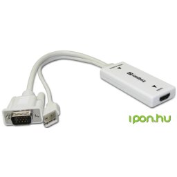 SANDBERG HDMI VGA/D-Sub + Jack Convertor Alb 5cm 508-78