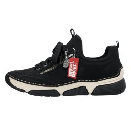 Pantofi dama, Rieker, 45973-00-Negru, casual, piele ecologica, cu talpa joasa, negru (Marime: 39)