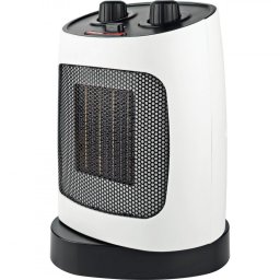 Aeroterma ceramica ELITE ECH-1374, 2000W, Pana la 20 m², 2 trepte, Oscilatie, Indicator luminos, Protectie la rtsturnare, Alb/Negru