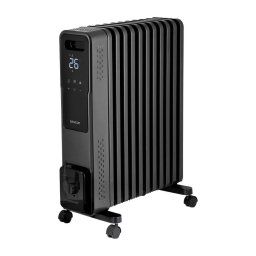 Sencor - Radiator electric pe ulei cu 11 aripioare, 1000/1200/2400 W, 230 V, Wi-Fi, negru