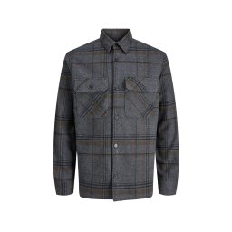 JACK & JONES Cămaşă Overshirt Jprrayle Melange Check L/S Overshirt 12286804 C-N25 dark grey