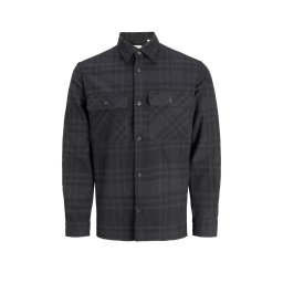JACK & JONES Cămaşă Overshirt Jprrayle Melange Check L/S Overshirt 12286804 19-3911 TCX black beauty