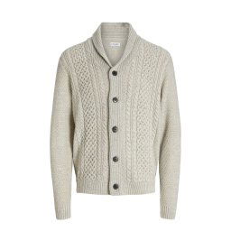 JACK & JONES Jachetă Jjpaul Knit Shawl 12279337 BS000107 white melange