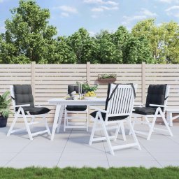 Perne scaun cu spatar mic, 4 buc., antracit, textil oxford GartenMobel Dekor