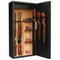 Dulap 14 arme cu vizor, compartiment pentru munitie, rafturi detasabile, 148x70x33 cm