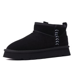 Ghete dama imblanite din piele intoarsa, O-JOO, BRITNEY OL52500A, negru