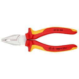 Cleste profesional combinat izolat Knipex 03 06 160 SB, 160 mm