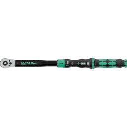 Wera torque wrench with push-through square Click-Torque Lock C 3 R/L black/green, 1/2" drive, 40 to 200 Nm