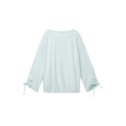 TOM TAILOR DENIM Tricou verde mentă / alb