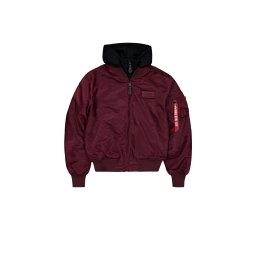 ALPHA INDUSTRIES Geacă de primăvară-toamnă 'MA-1 D-Tec' roşu închis