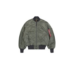 ALPHA INDUSTRIES Geacă de primăvară-toamnă 'MA-1 Distressed' gri închis / kaki