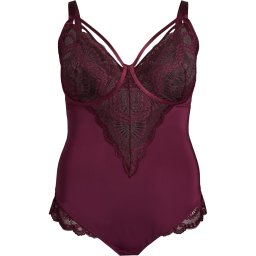 Devoted by Zizzi Lenjerie corp 'Caella' roșu vin / negru