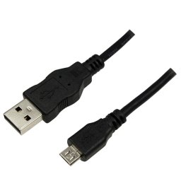 Cablu USB LogiLink, USB 2.0, AM to Micro BM, 1.8 m, Negru