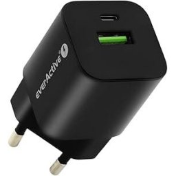 CHARGER USB/USB-C QC3.0 30W BLACK
