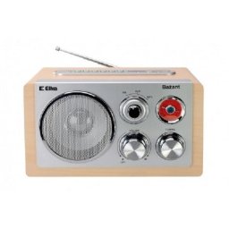 Radio Eltra Bazant, lemn, FM, USB, SD, 230x160x130mm, Crem