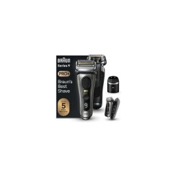 Aparat de ras Braun Series 9 Pro, 9575cc, cu statie de curatare, incarcare si carcasa de alimentare, Gri