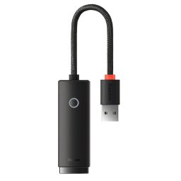 ADAPTOR RETEA Baseus Lite, USB 2.0 to RJ-45 10/100 Mbps Adapter, LED, negru "WKQX000001"