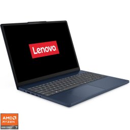 Laptop Lenovo IdeaPad Slim 3 15AHP10, Procesor AMD Ryzen™ 7 8840HS, Display 15.3" WUXGA (1920x1200), IPS, Memorie RAM 16GB DDR5, Capacitate 512GB SSD, Placa video integrata AMD Radeon™ 780M Graphics, No OS, Cosmic Blue (INT Keyboard)