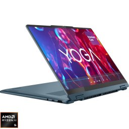Laptop Yoga 7 2-in-1 14AKP10, Procesor AMD Ryzen™ AI 5 340, Display 14" WUXGA (1920x1200), OLED, Touch, Memorie RAM 24GB LPDDR5x, Capacitate 1TB SSD, Placa video integrata AMD Radeon™ 840M Graphics, Windows® 11 Home, Tidal Teal (INT Keyboard)