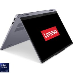 Laptop Lenovo IdeaPad 5 2-in-1 14IAL10, Procesor Intel® Core™ Ultra 5 225H, Display 14'' WUXGA (1920x1200), OLED, Touch, Memorie RAM 16GB LPDDR5x, Capacitate 1TB SSD, Placa video integrata Intel® Arc™ 130T, No OS, Luna Grey (INT Keyboard)