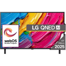 Televizor LG QNED 43QNED80A3A, Diagonala 108 cm, Rezolutie 3840 x 2160, Smart, 4K Ultra HD, Clasa G, Gri