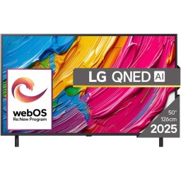 Televizor LG QNED 50QNED80A3A, Diagonala 126 cm, Rezolutie 3840 x 2160, Smart, 4K Ultra HD, Clasa F, Gri