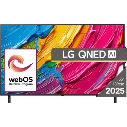 Televizor LG QNED 55QNED80A3A, Diagonala 139 cm, Rezolutie 3840 x 2160, Smart, 4K Ultra HD, Clasa E, Gri
