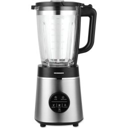 Blender de masa Heinner Bette Noir HBL-D1400SS, 1400W, capacitate bol sticla 1.75L, control digital, viteza variabila, multifunctiona, autocuratare, sistem siguranta, lame inox, carcasa inox, Negru/Argintiu
