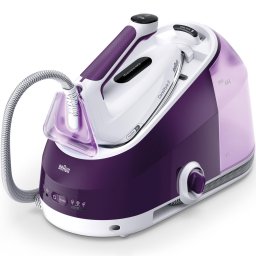 Statie de calcat Braun CareStyle 5 IS5247VI, 2400W, 7.5 bari, abur variabil 145g/min, jet de abur 500g/min, rezervor detasabil 2L, tehnologie iCare, tehnologie FreeGlide, talpa EloxalPlus, sistem Ultimate FastClean, oprire automata, Violet