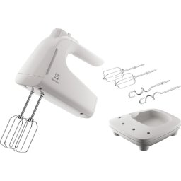 Mixer de mana Electrolux EHM4W, 500W, 5 viteze + Turbo, suport pentru mixer si accesorii, Alb