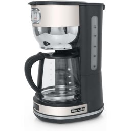 Cafetiera retro Muse MS-220 SC, 1.4 litri, 1000 W, Functie de oprire automata, Bej / Negru