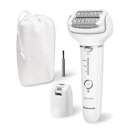 Epilator Panasonic ES-EY31-W503, Wet & Dry, fara fir, 2 discuri, 60 pensete, Senzor presiune, Discuri duble, Cap flexibil si pivotant la 90°, 3 viteze, Alb/Crem