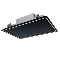 Hota de tavan Globalo ALARIS 90.1, 90 cm, capacitate de absorbtie 801 mc/h, Iluminare LED, clasa energetica A, 3 trepte si boost, control la distanta cu telecomanda, Neagra