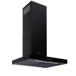 Hota de perete GLOBALO LONATIO 60.1, clasa energetica B, iluminare LED, 48 cm latime, 60 cm lungime, control touch screen, interval de viteza 3 si boost, Putere absortie 593 mc/h, Neagra